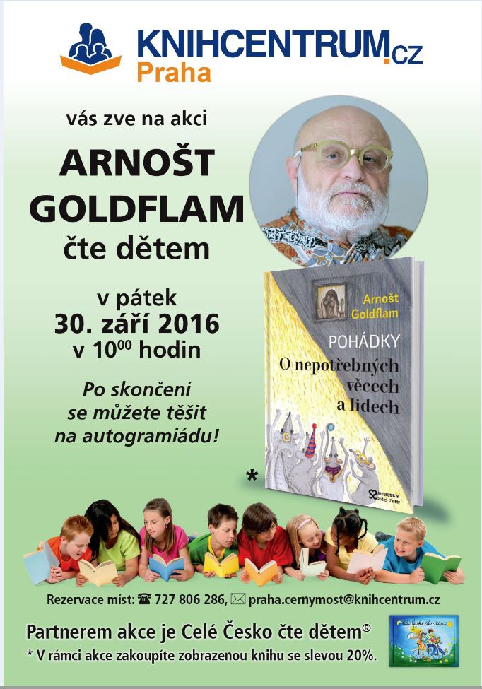Arnošt Goldflam čte dětem - Knihcentrum Praha Černý Most